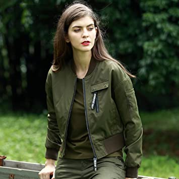 chaqueta verde militar mujer